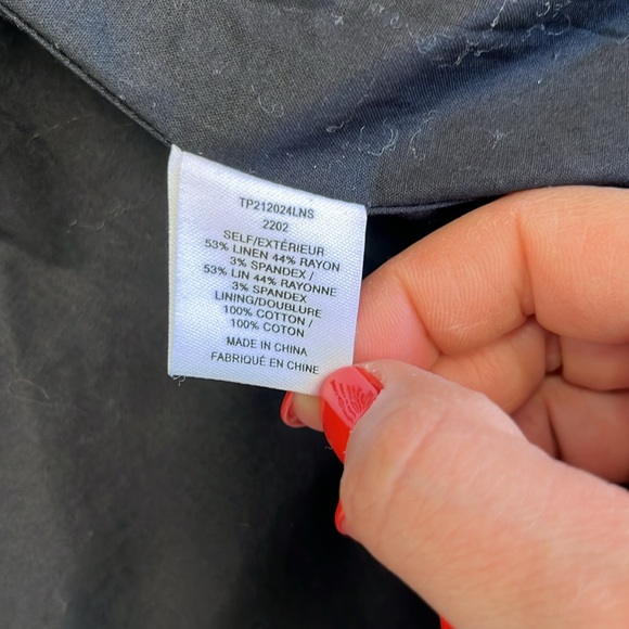 $800 NWT* Derek Lam 10 Crosby Black Harrison Belted Blazer Mid-Length Linen 6 - Picture 12 of 12